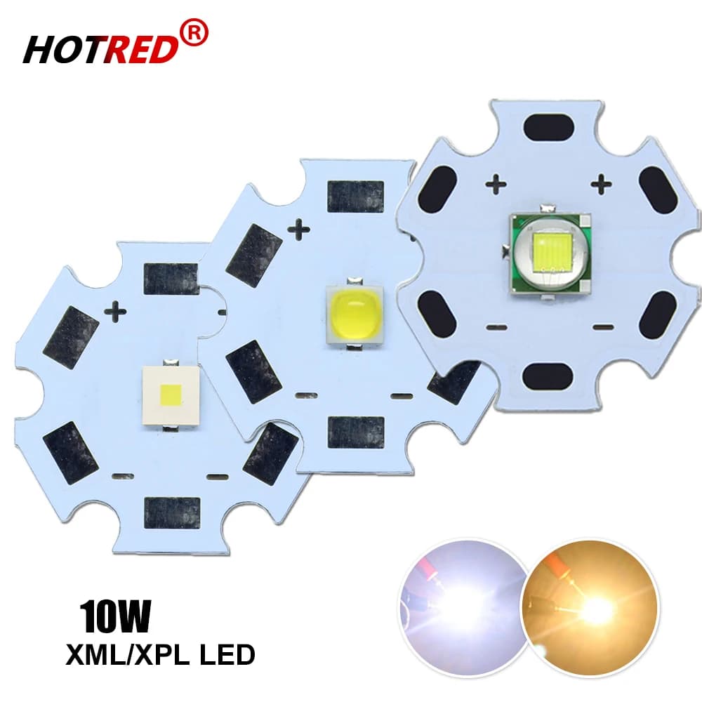 5 pz 10 W LED XLM T6 5050 Chip XPL HI HD 3535 XPL2 Freddo Bianco Caldo Diodi 3V3.7 V Lampada Torce Parti FAI DA TE Per accessorio Della Bicicletta