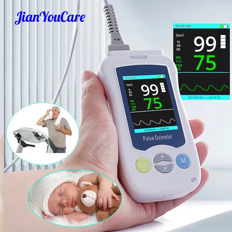 Medical Portable Handhold Finger Pulse Oximeter Adult Newborn Infant Child SPO2 PR Kids Oximetro De Pulso Fingertip Pediatrico