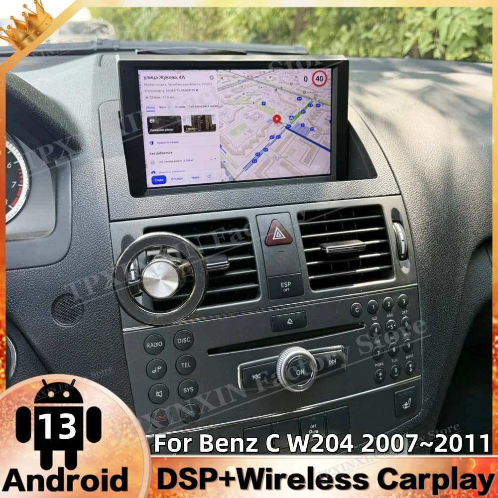 Android Multimedia Car Radio Carplay For Benz C W204 2007~2011 GPS Navigation Car Intelligent System Smart Screen IPS Head Unit