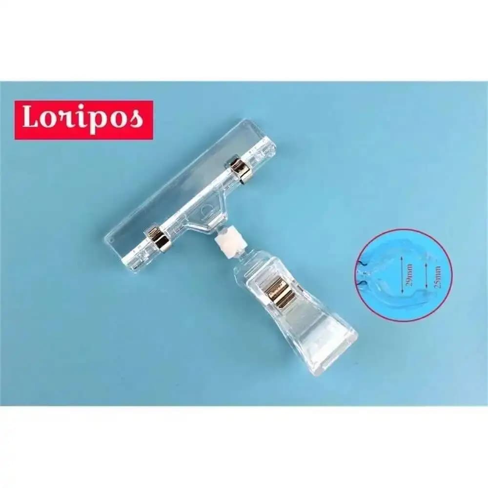 15 Pezzi Clip in Acrilico per Etichette Prezzi, Porta Cartellini in Plastica, Espositori per Nomi, Clip per Promozioni e Immagini con Base in Gomma