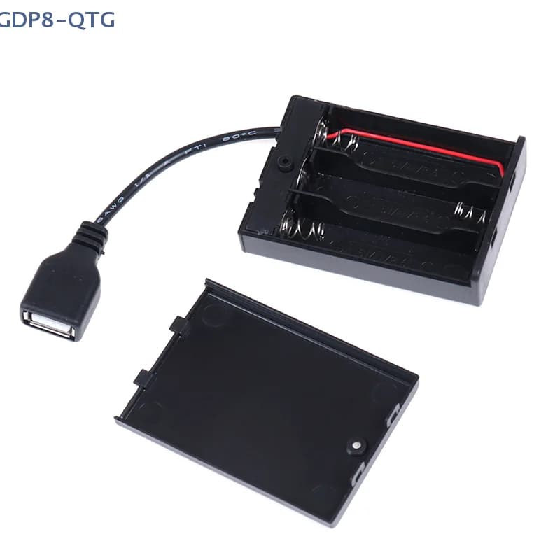 NEW 1 pcs Safe and Durable 3 *A 65x45x15mm Battery Case with USB Door for Construction Blocks LED Light Kit with Switch