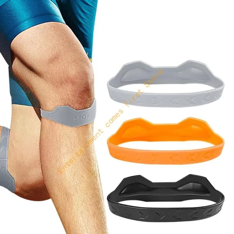 Cinta supporto ginocchio in silicone della rotula elastica della rotula per uomini che gestiscono palestra da calcio da