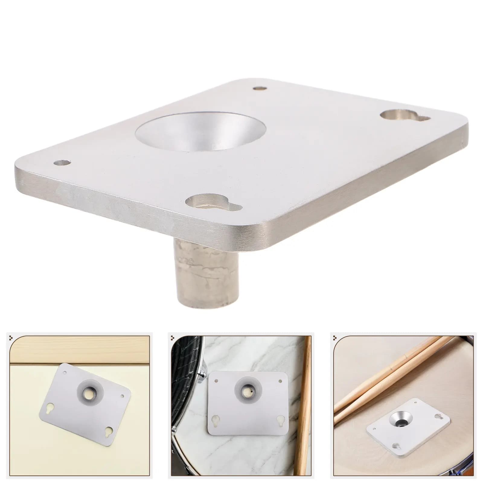 Drum Pad Mounting Plate Electronic Drum Module Leg Mounting Holder 5x4 Inch Percussion Instrument Accessories Replacement Repair