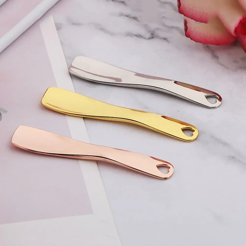 Spatola cosmetica per il viso in metallo Strumenti per il trucco Cucchiaio per erogazione cosmetica Cucchiai cosmetici Strumenti di bellezza Maschera per il trucco Cucchiaio per crema
