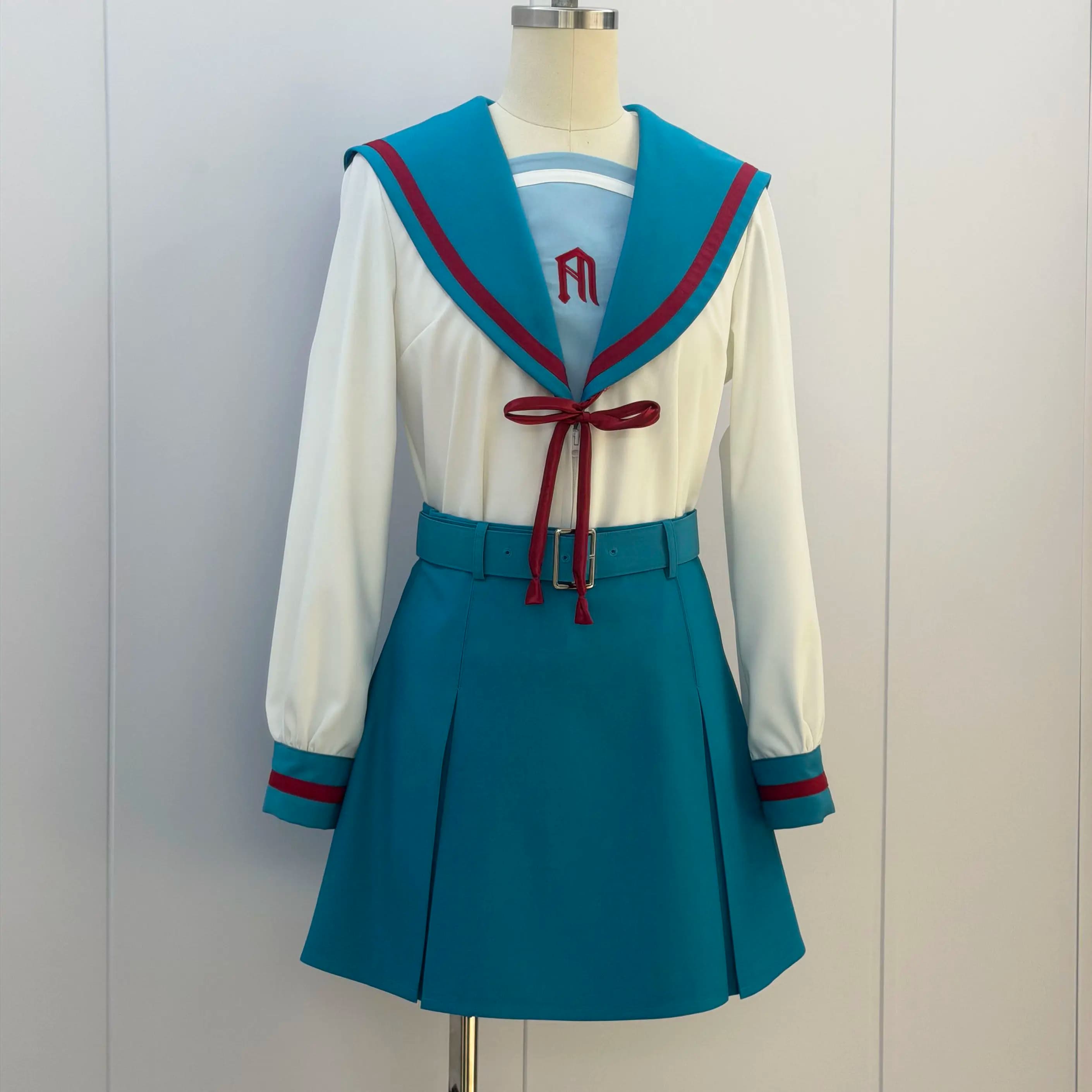 Anime The Melancholy of Haruhi Suzumiya Anime Haruhi Suzumiya Cosplay Costume JK Skirt School Uniform Halloween Christmas