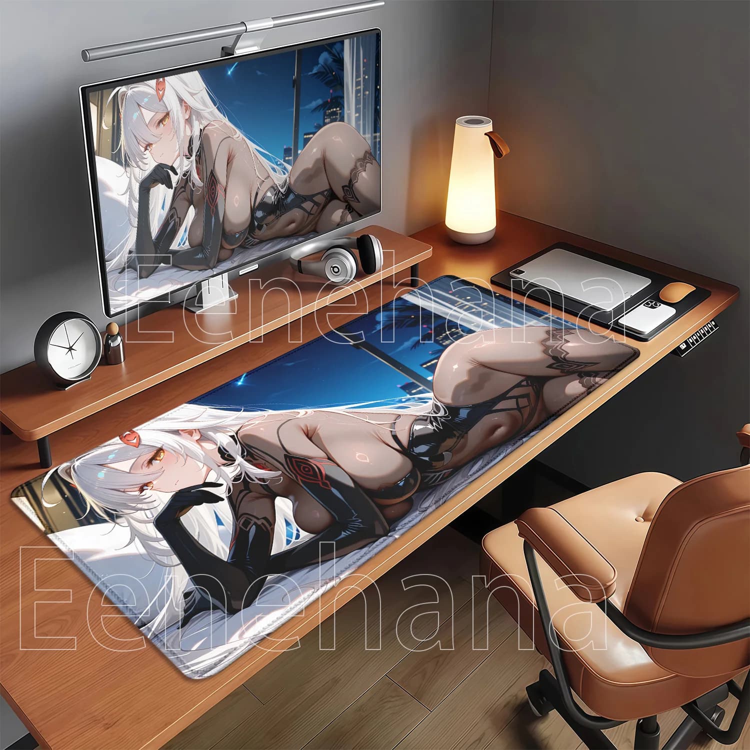 Genshin Impact Ronova PC Gaming Mouse Pad Rubber Keyboard Overlock HD Printing Mousepad Non-slip Office Accessories XXL Desk Mat