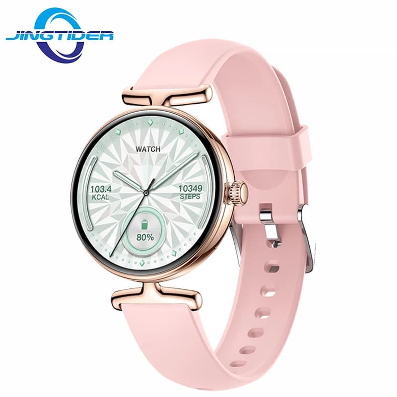 Elegante Smartwatch V81 da donna con chiamate Bluetooth, schermo AMOLED da 1,19 pollici, monitoraggio della salute, orologio smart femminile alla moda, impermeabile.