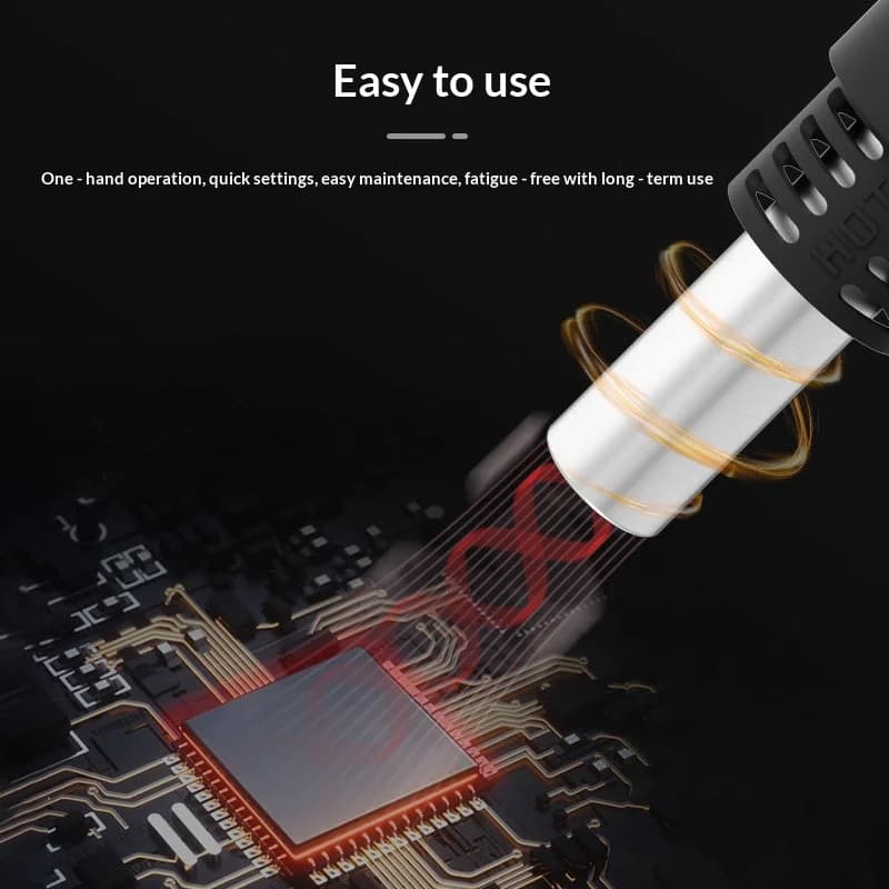 Portable Mini Smart Heat Gun 550W, PID Temp Control, OLED Display, Brushless Motor