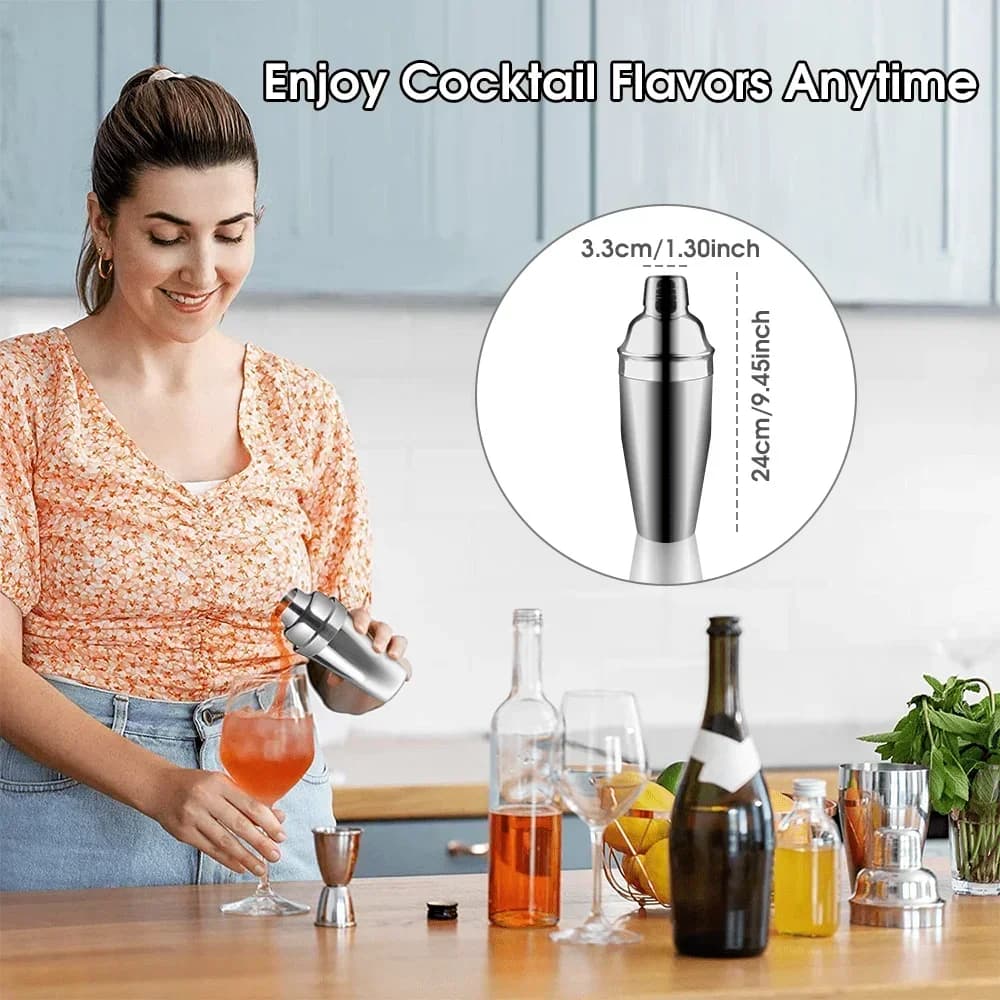 304 Stainless Steel Cocktail Shaker Mixer Wine Martini Boston Shaker For Bartender Drink Party Bar Tools
