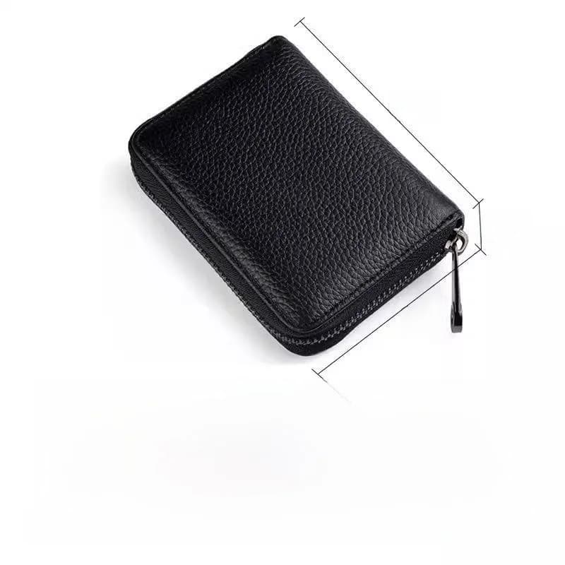 Men's Leather Wallet Protective Cover Ultra-Thin High-Quality Card Holder Anti-Magnetic Front And Back Design for Men And Women