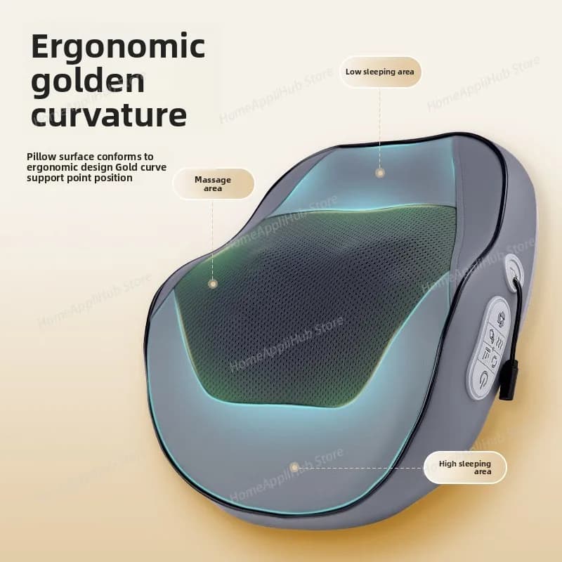 Martello per impastare elettrico Poggia vita Cuscino per massaggio riscaldante per il collo Cuscino per massaggio rotante bidirezionale per impastare tridimensionale 3D