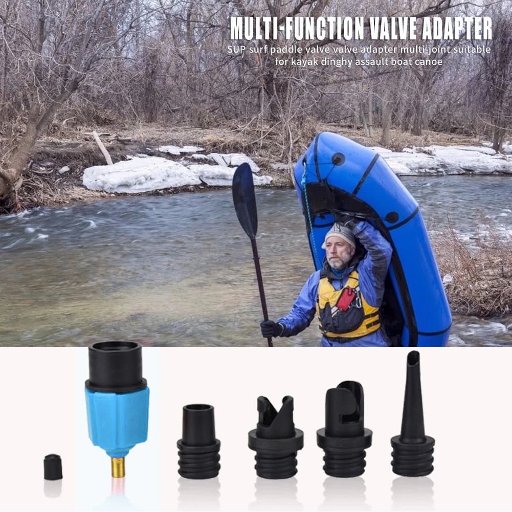 Adattatore Valvola Aria per Barche, Convertitore Pompa Aria per Kayak, Paddle Board, Canoa, per Decorazioni Acquatiche Familiari all'Aperto