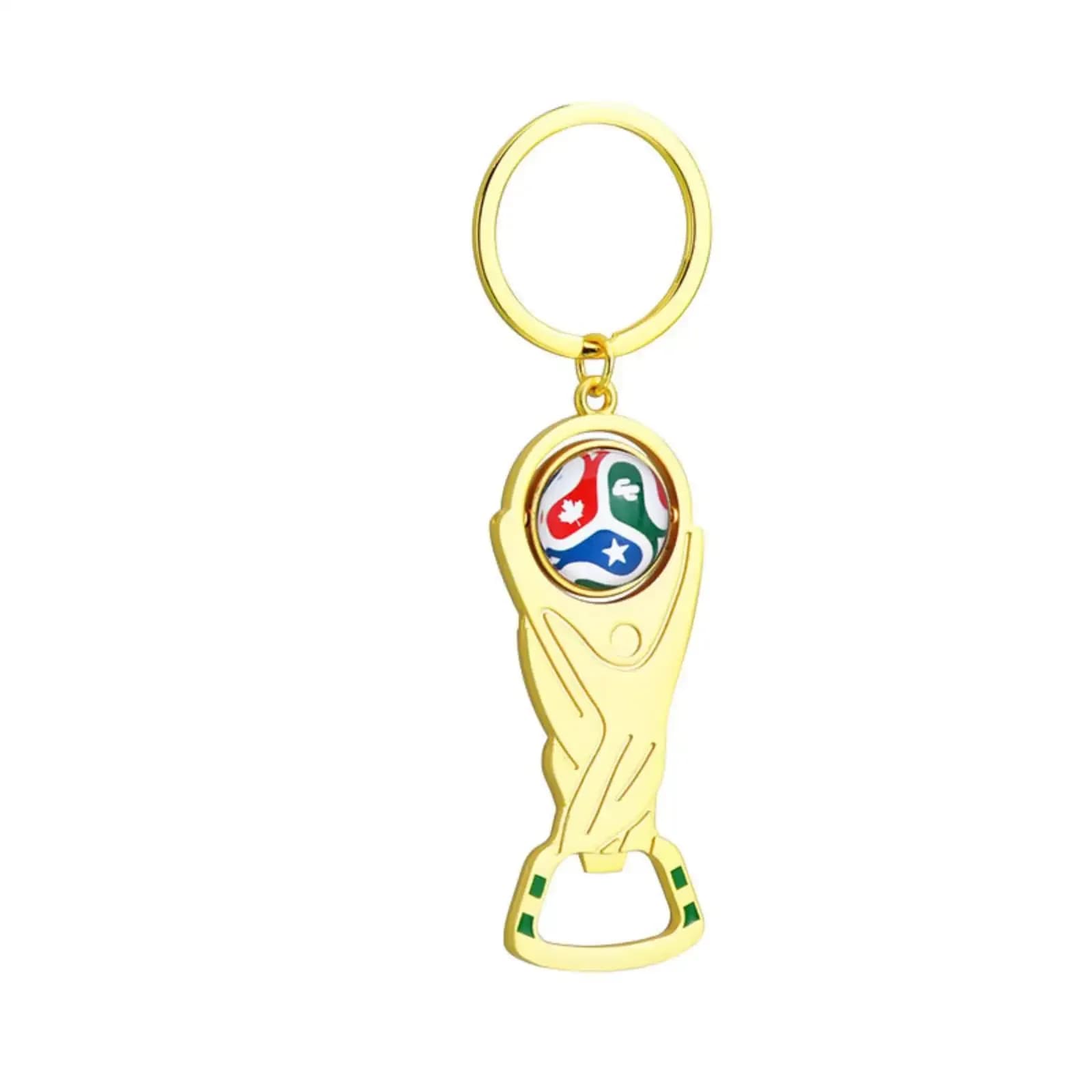 Apribottiglie Multifunzione a Forma di Pallone da Calcio, Portachiavi per Uomo e Donna, Gioiello in Acciaio Inox, Souvenir Sportivo per Tifosi