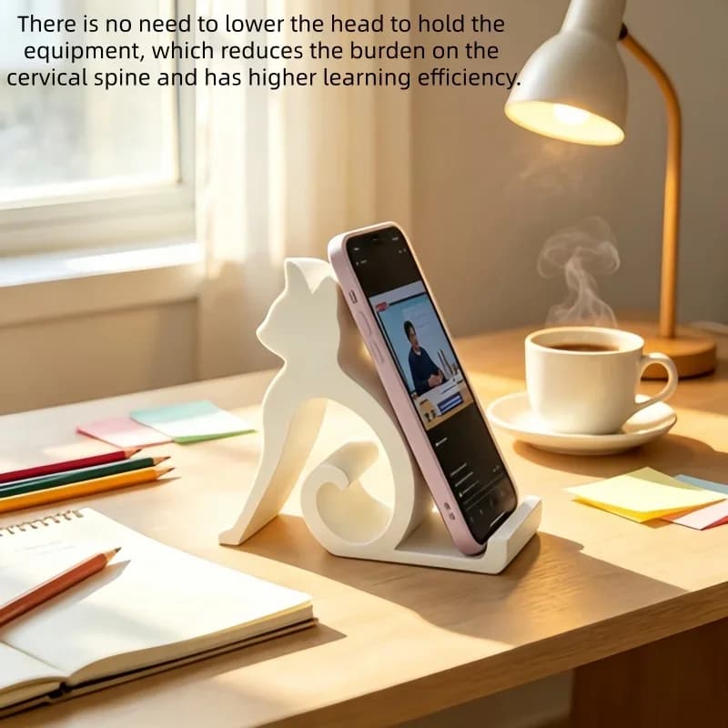 1pcs creative cat phone bracket, portable phone base, desktop ornaments, lazy bracket, support pendulum.