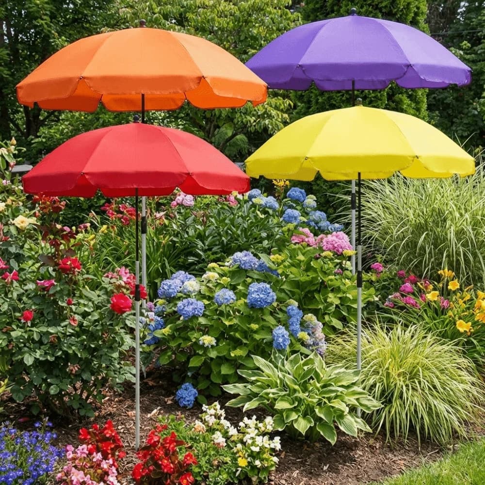 Ombrelloni Telescopici per Piante da 65 cm, Regolabili, Copertura Ombreggiante per Piante Grandi, Protezione UV, Leggeri, per Giardino e Aiuole