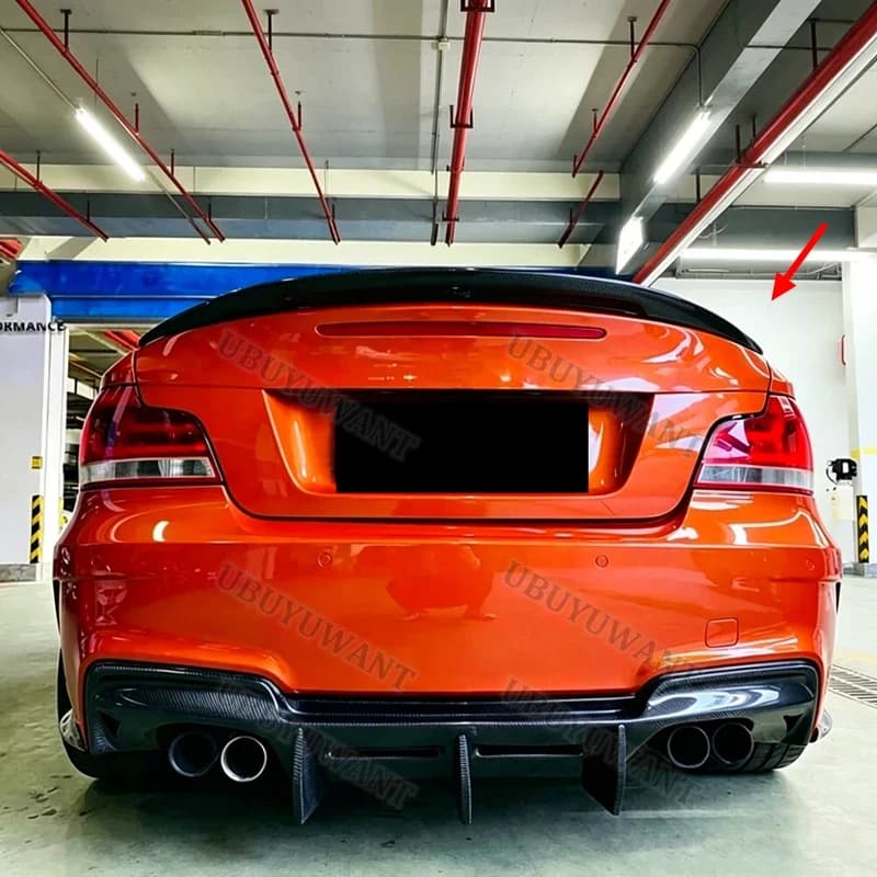 For BMW 1 Series 125i 135i E82 Coupe 2008-2012 Rear Trunk Spoiler Wing Top Tail Lip Spoiler Diffuser Auto Parts