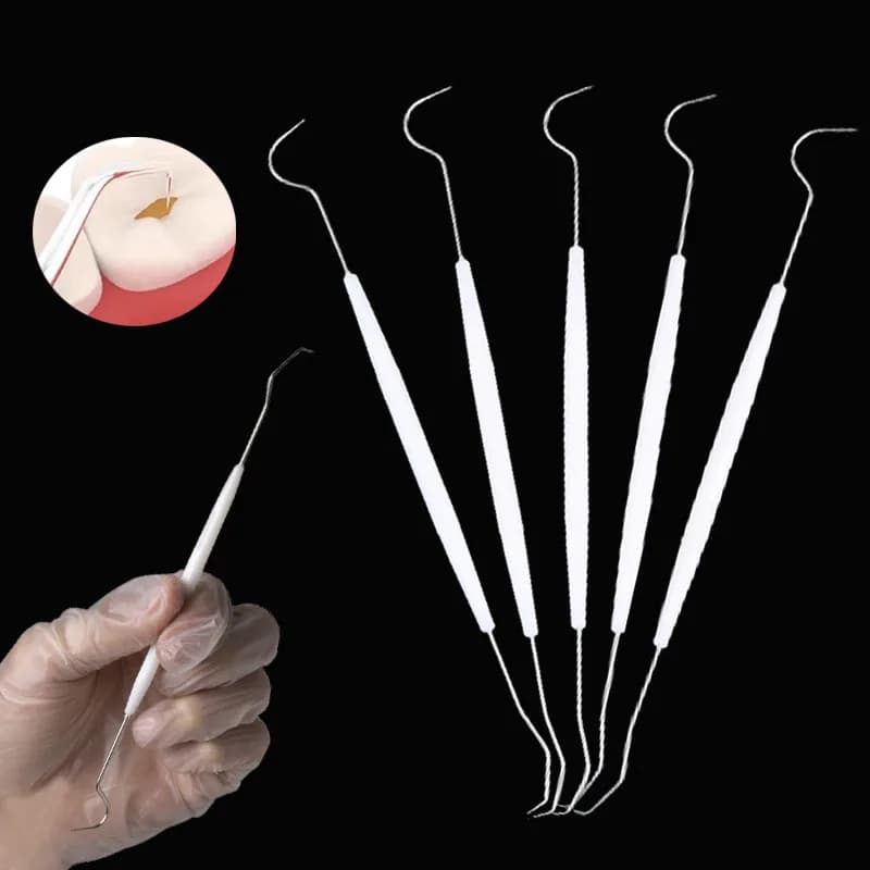 Double Head Dental Exployer Probe Hook for Stainless Steel Crochet Teeth Cleaning Dentist Examination Tool for Oral Hygiene