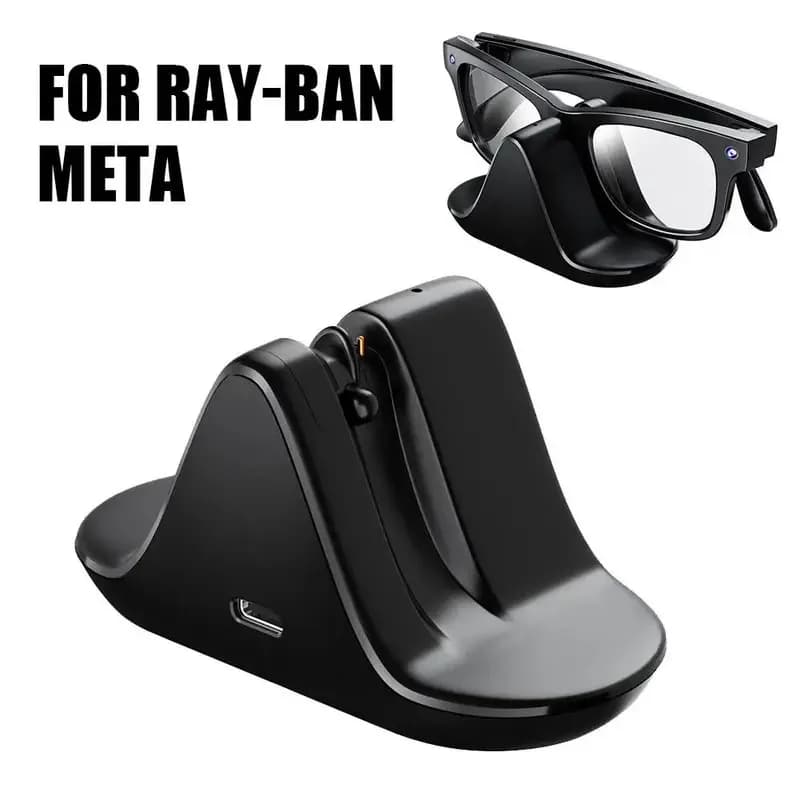 Dock di ricarica per stazione di ricarica da viaggio potabile per occhiali Ray-Ban Meta Smart per adattatore RW4006 RW4008 tipo C con indicatore LED