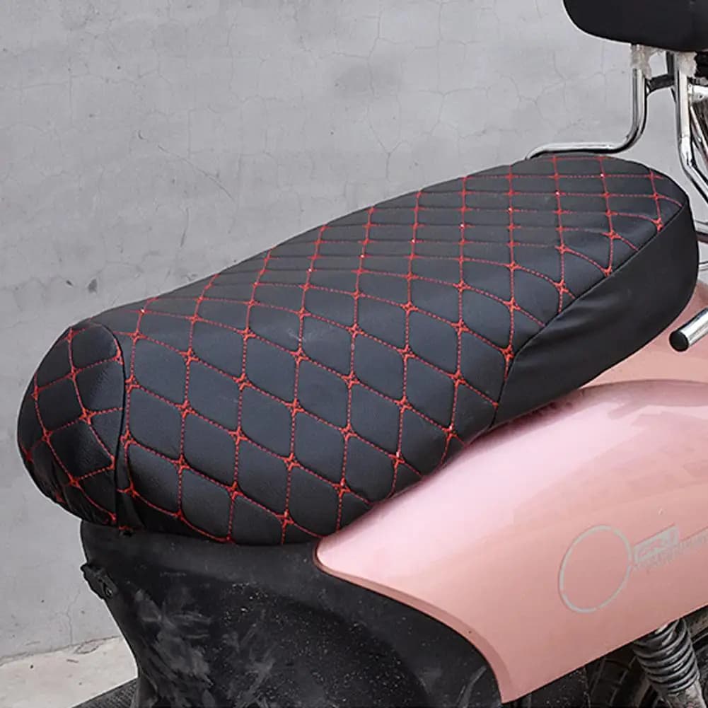 Fodera per cuscino per sedile moto Protezione per cuscino per sedile impermeabile in rete 3D Protezione traspirante antiscivolo in pelle PU per scooter