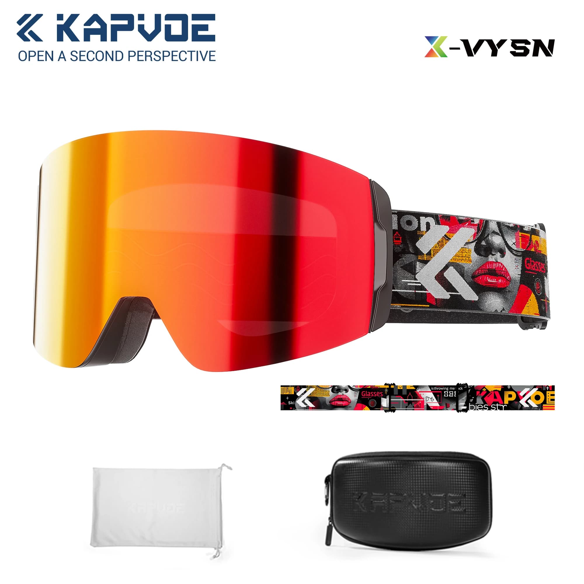 KAPVOE Hot Outdoor Occhiali da sci fotocromatici Occhiali da sci magnetici antiappannamento Sport invernali Sci Snowboard Uomo Donna UV400 Neve