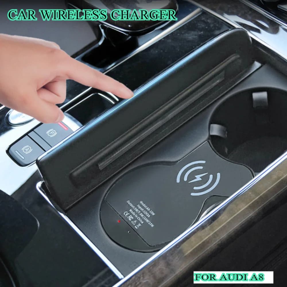 15w Car wireless charger for audi a8 2011-2023 phone Holder fast charge mobile charging plug and play interior Accessories