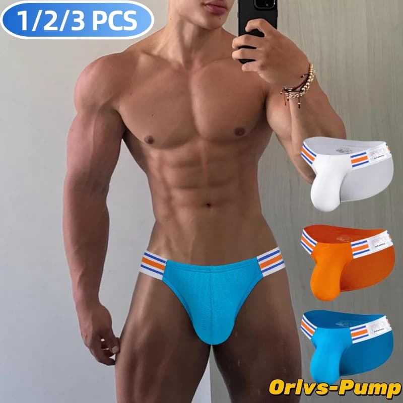 1/2/3 PCS Mens Breve Biancheria Intima Traspirante Grande V Forcella Alta Triangolo Pantaloni Design Modale Per Gli Uomini Sexy Taglio Alto Hombre Mutande