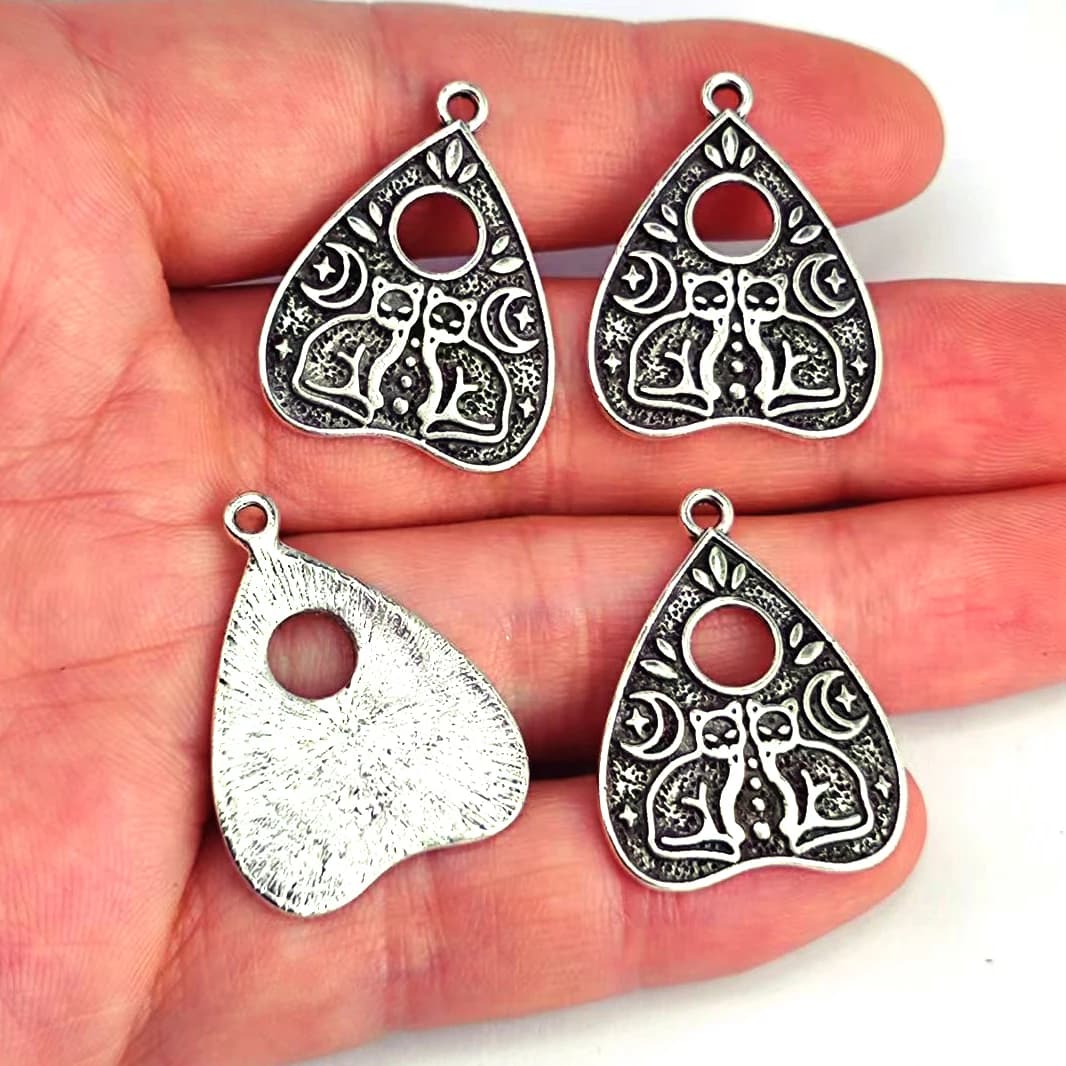 5pcs CAT Witch Ouija Witchcat Sun Moon Skull Black Punk Gothic Jewelry regalo per bambini amici fai da te