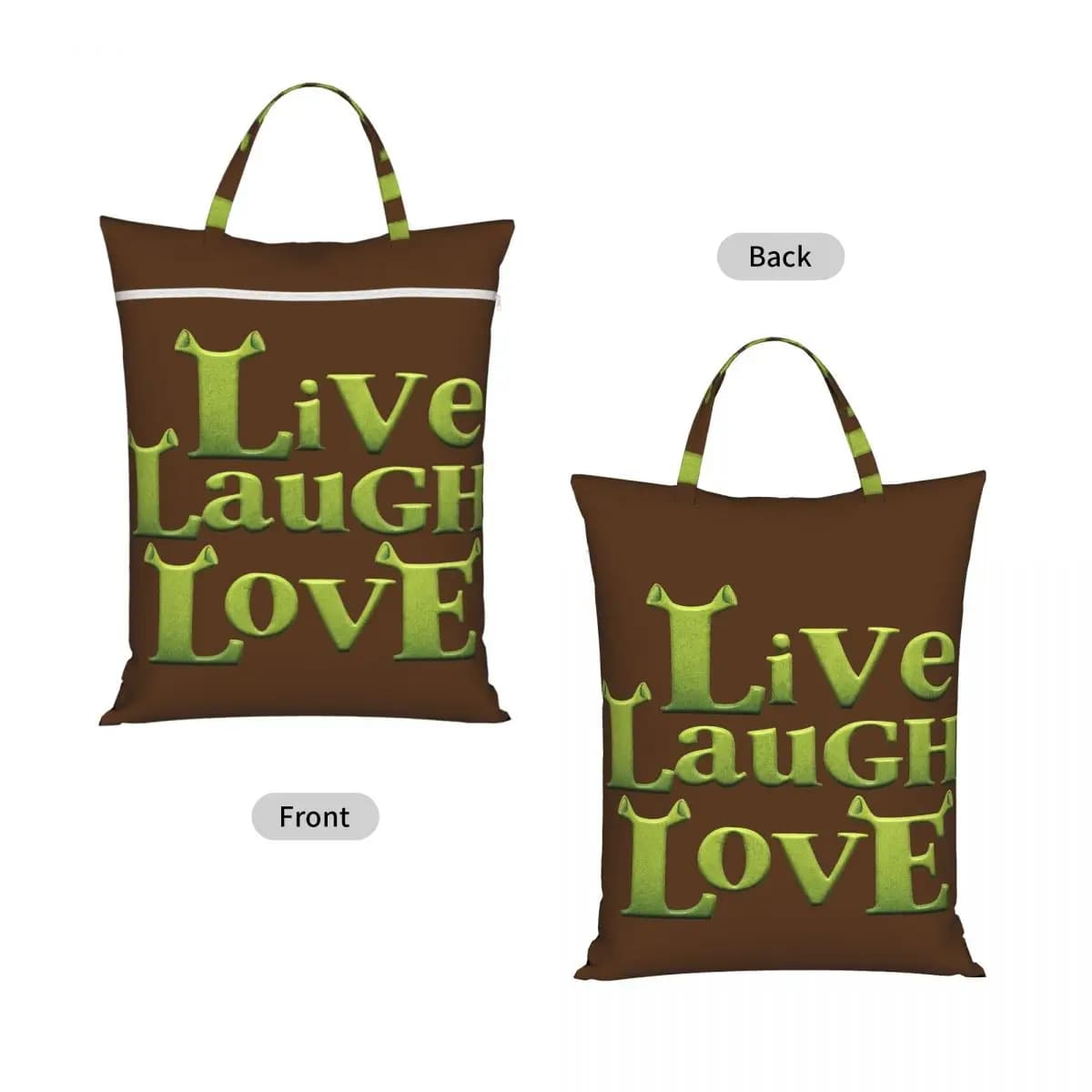 Shrek - Live Laugh Lov Travel Laundry Bag Waterproof Reusable Dirty Clothes Pouch Gym Yoga Camping Washing Basket