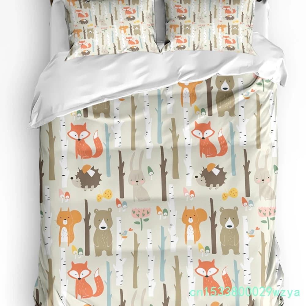 Bookshelf Library Book Printed Comfort Duvet Cover Pillow Case Home Textile Quilt Cover Boy Kid Teen Girl 3pcs Bedding Set