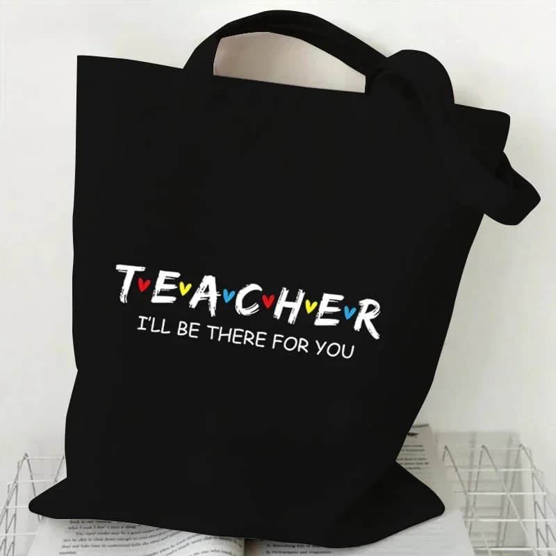 Inspired Canvas Tote Bag Collection Humorous Quote Classic Pattern Handbag For TV Fans Daily Use