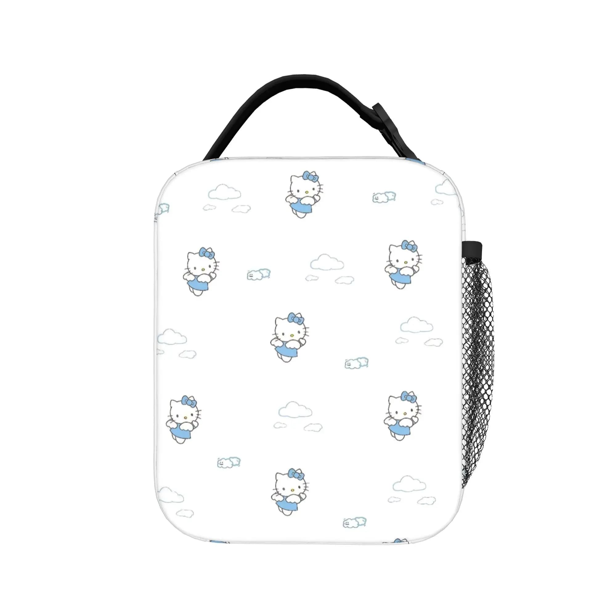 Angel Blue Insulated Lunch Bags Thermal Bag Reusable,Lunch Container Helloo K-Kittys Portable Tote Lunch Box Men Women School