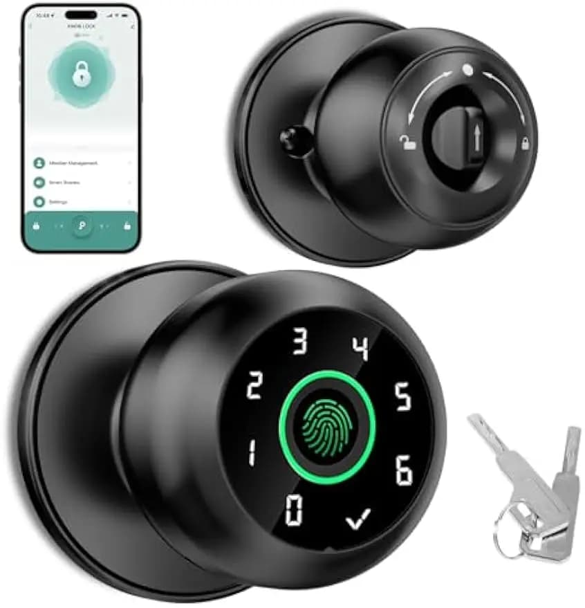 Serratura intelligente con impronta digitale, tastiera e controllo tramite app: ingresso senza chiave per casa, ufficio, hotel