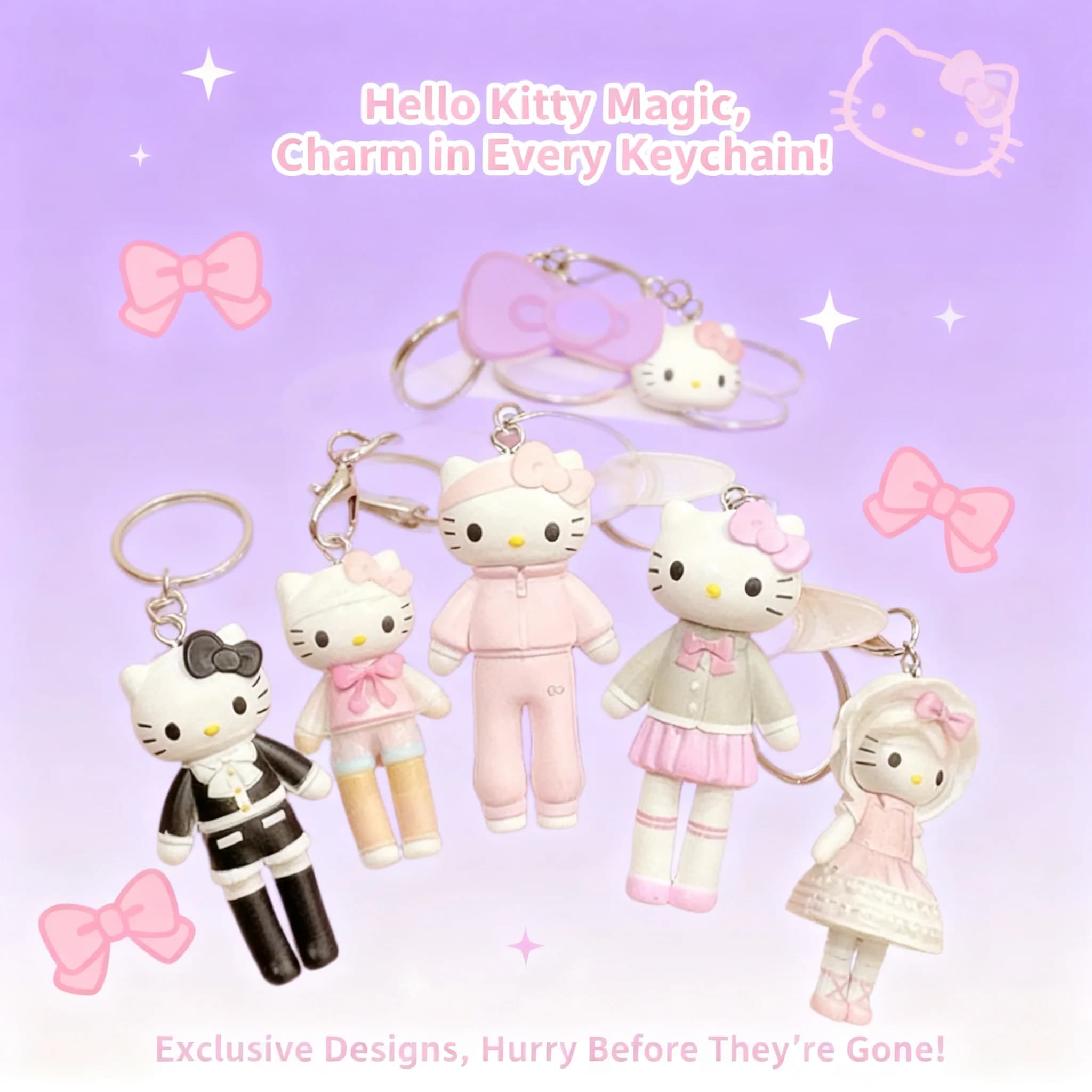 Portachiavi Hello Kitty a gamba lunga, ciondolo per zaino, simpatico portachiavi KT, personaggio anime, bomboniere e forniture per feste