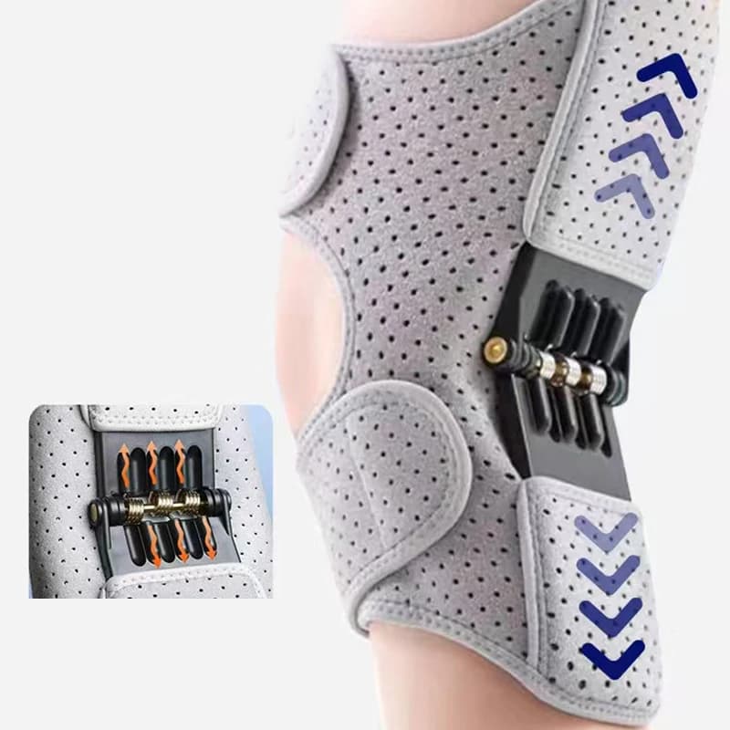 Potenti Molle di Rimbalzo per Ginocchio, Dispositivo di Assistenza al Ginocchio Antiscivolo e Traspirante, Supporto Regolabile con Molle Stabilizzatrici per Articolazioni