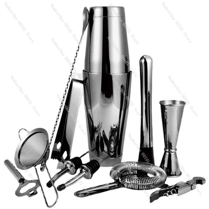 Set di strumenti per mescolare cocktail shaker in acciaio inossidabile