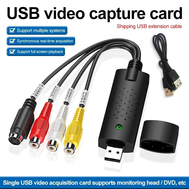 Scheda di acquisizione video USB singola, raccoglitore di segnale e immagine, adattatore di registrazione per telecamere di sorveglianza ad alta definizione per PC e laptop 2026