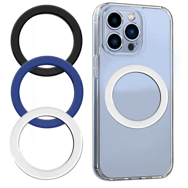 Confezione da 3 adesivi metallici universali per supporto ad anello per piastra magnetica Magsafe, caricatore wireless, foglio di piastra metallica per supporto magnetico per auto
