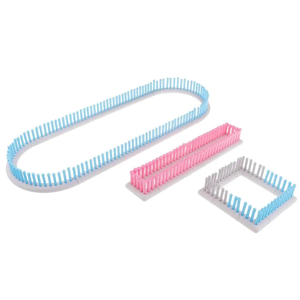 Multi Shape Knit Weave Loom Kit Plastic Knitting Loom for Crochet Hooks Set and Embroidery Supplies