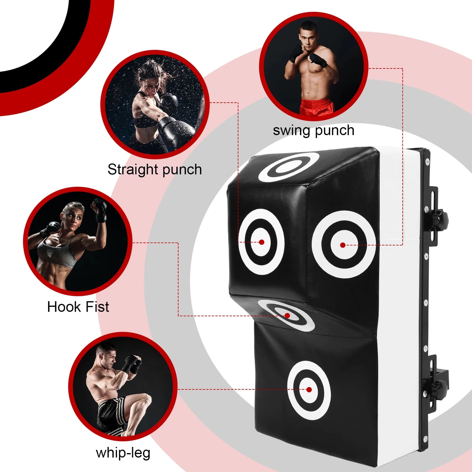 Wall Boxing Satin With Reference Points, Target for Uppercut Training, Ideal for Bedroom, Living Room, Gym, Office, Apartment