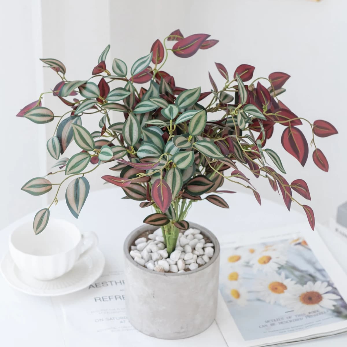 Artificial Green Bonsai Plant Indoor House Corner Balcony Dining Table Entryway Decor Outdoor Yard Garden Party Holiday Ornament