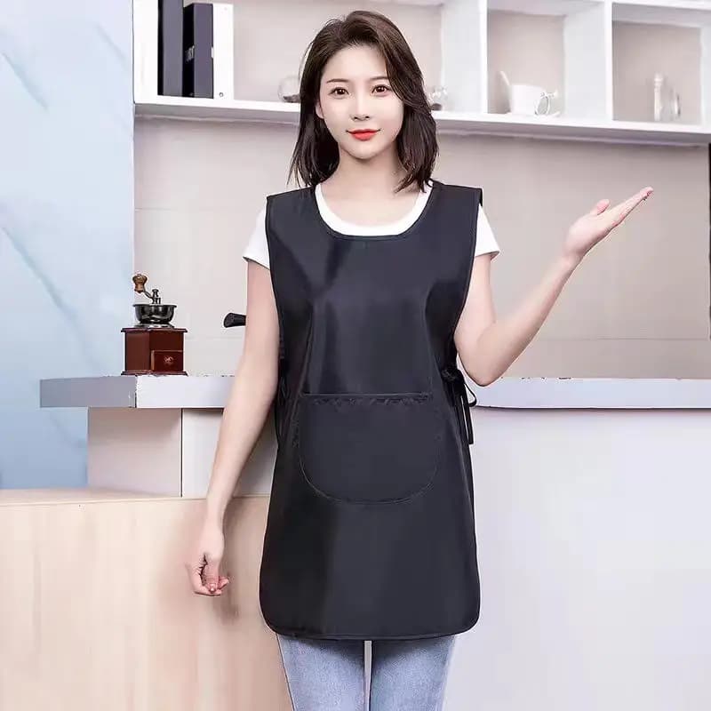 Grembiule da cucina impermeabile con gilet lungo antisporco con tasche Grembiule da lavoro per pittura da donna Grembiule da bellezza per salone di bellezza