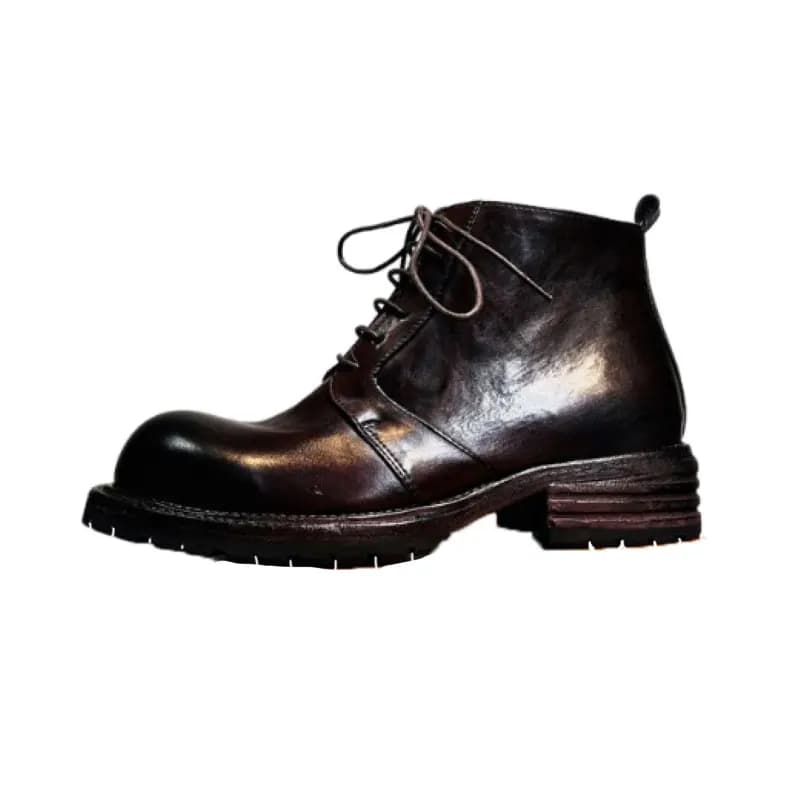 Stivali da uomo in pelle di vacchetta, stivali in pelle di cavallo premium per escursionismo, ufficio e abbigliamento outdoor Stivali in pelle di cavallo alla moda AJ3107