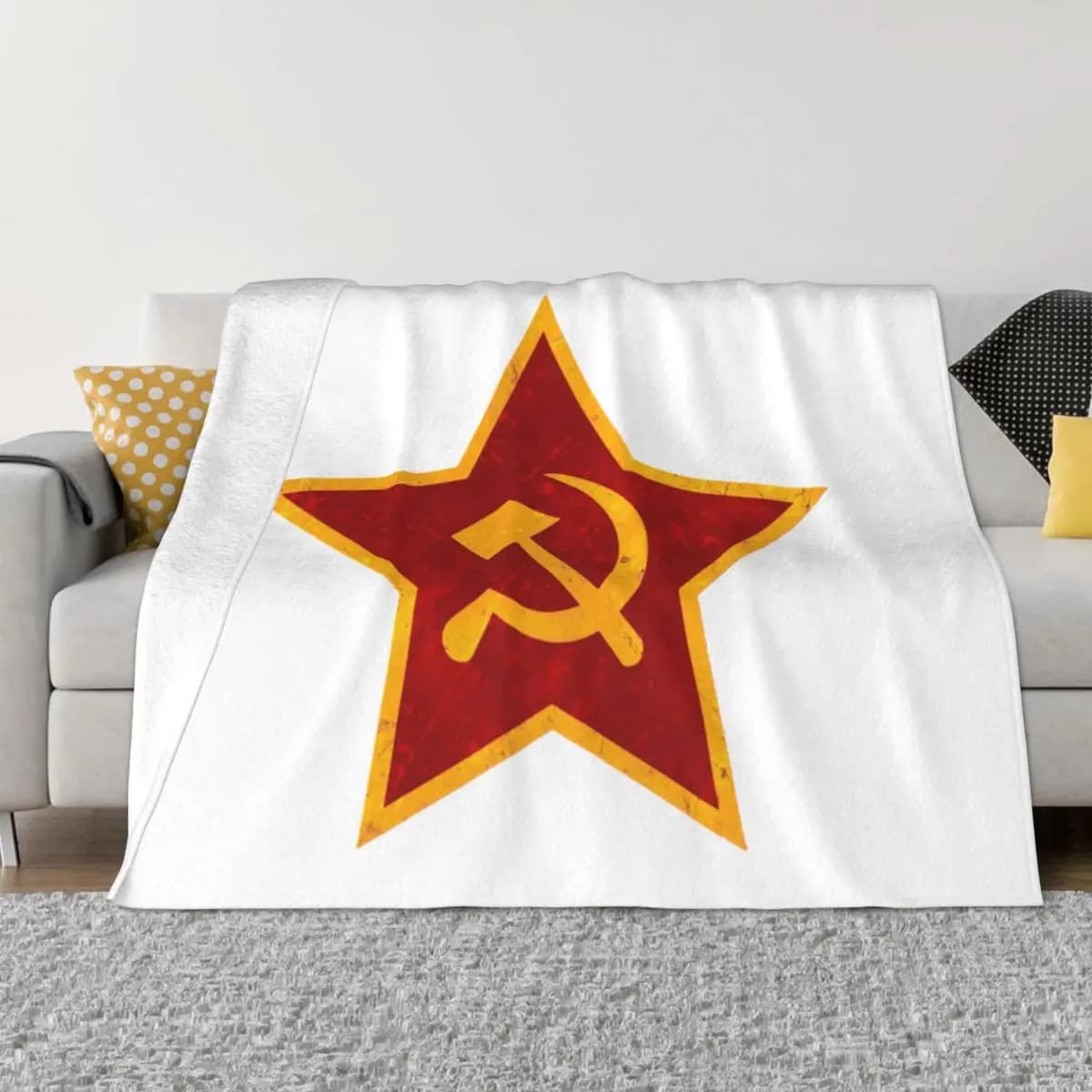 CCCP Star Unione Sovietica URSS 5 Coperta morbida e calda in flanella per letto, soggiorno, picnic, viaggio, divano di casa