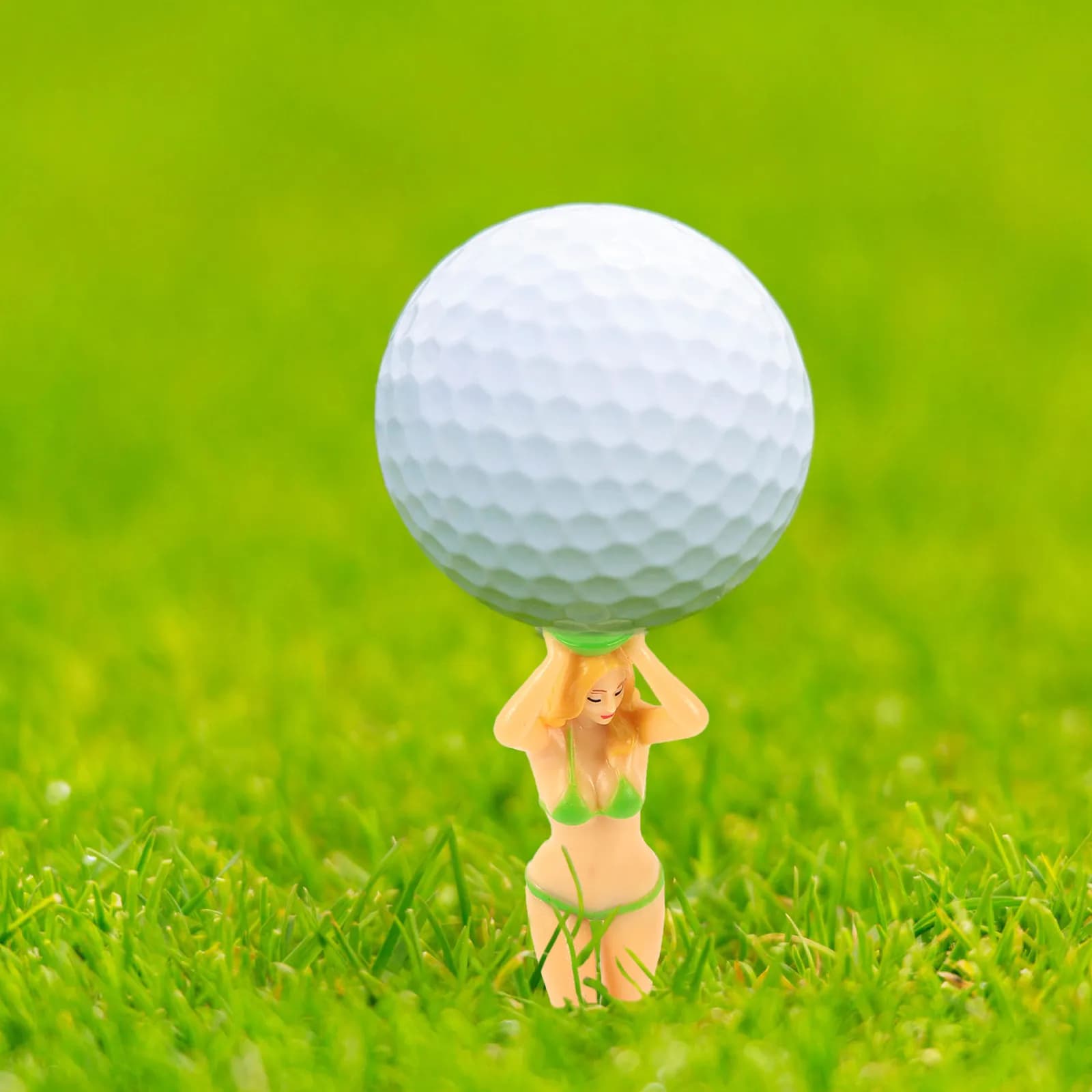 Set di 6 Supporti per Palline da Golf a Forma di Seno Femminile, in Plastica Resistente, Strumenti Divertenti per Allenamento Golf