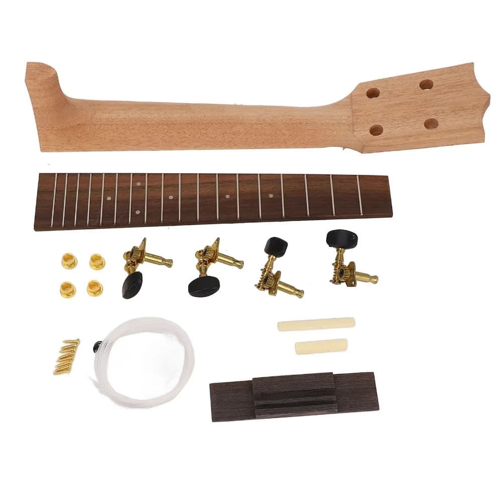 ​Rosewood Fingerboard​ Ukulele Neck Kit​ ​Concert Ukulele Size​ ​Complete Build Set ​DIY Build Assembly Set​
