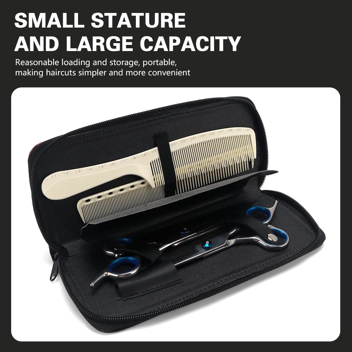 Custodia per forbici per capelli impermeabile antiurto Borsa per attrezzi da barbiere resistente alle schiacciature Valigia per attrezzature per lo styling non deformazione per
