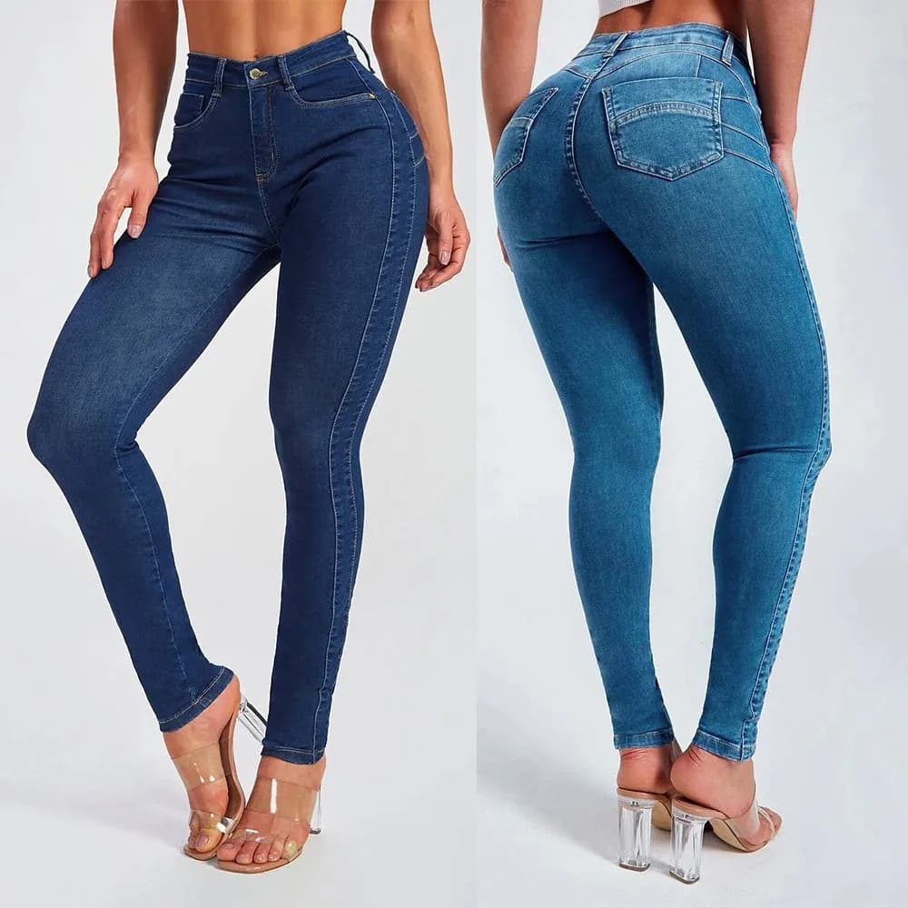 High Waist Stretchy Denim Pants Women's Slim Fit Bootcut Trousers Cross-Border New Arrival 2025 Comfortable Body Contour Jeans