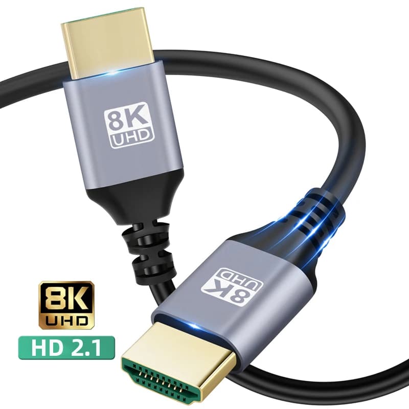 Cavo compatibile HDMI 1M 2M 3M 5M 8K 4K @ 120Hz 8K @ 60Hz 8K Cavo video adattatore compatibile HDMI 2.1 48Gbps per HDR PC TV box PS5