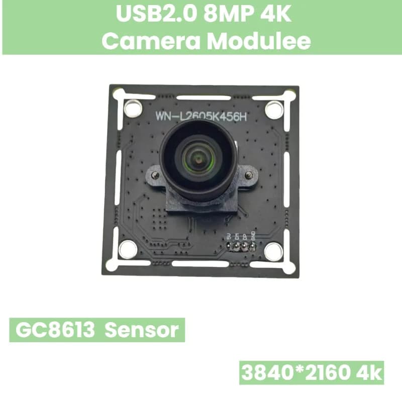 8MP 4K USB Camera Module 3840x2160 30fps Ultra HD Webcam GC8613 Sensor 90 Degree Wide Angle for PC Laptop Video Conference Scann