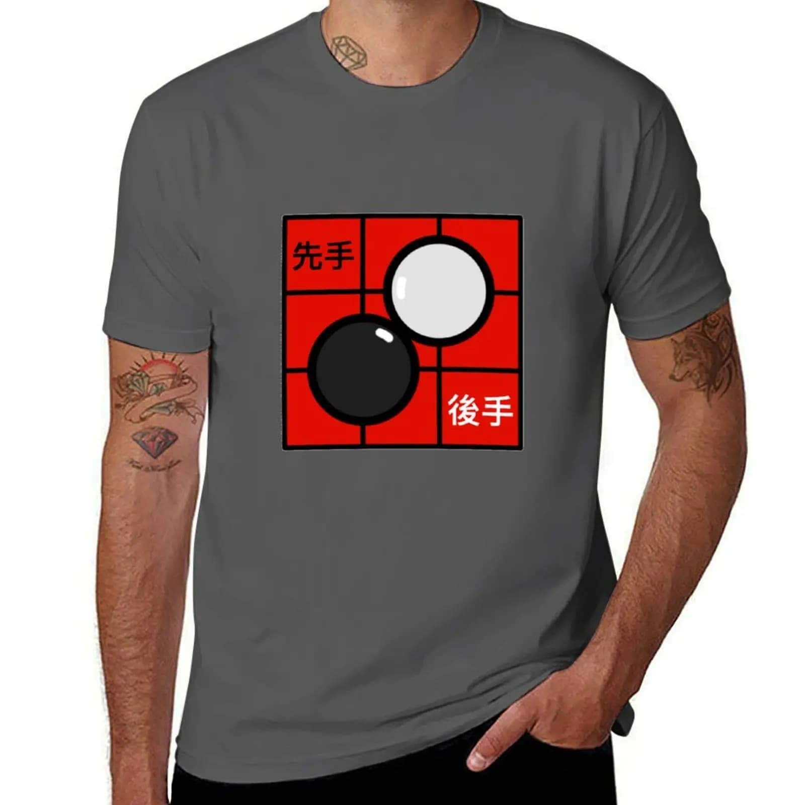 T-shirt Go Board Game Baduk in morbido cotone anti-restringimento